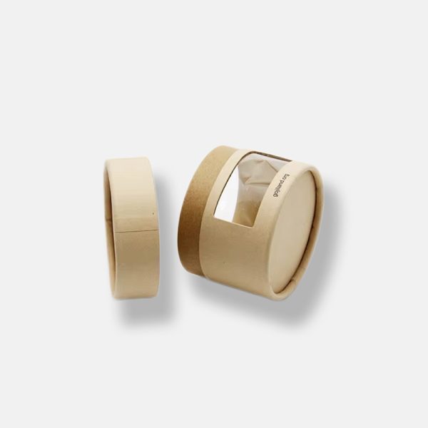 Eco-friendly Custom Kraft PVC Window Paper Tube Packaging