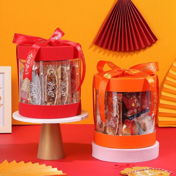 Customized Transparent Cylindrical Gift Box
