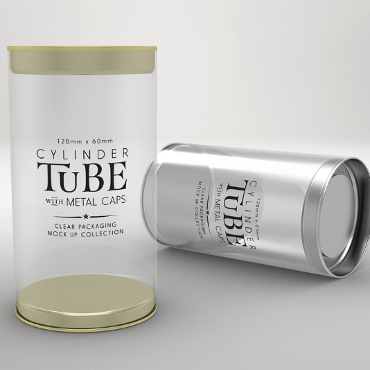 Custom-made High-transparency Metal Cap Cylindrical Packaging Tube