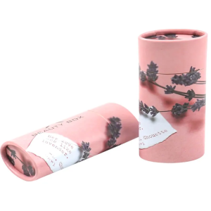 Custom-printed Pink Oval Paper Tubes