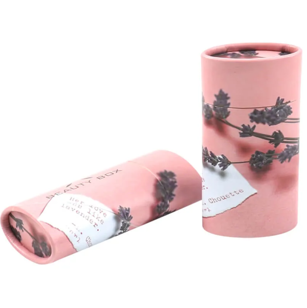 Custom-printed Pink Oval Paper Tubes