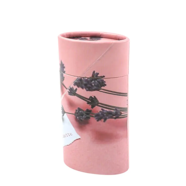 Custom-printed Pink Oval Paper Tubes