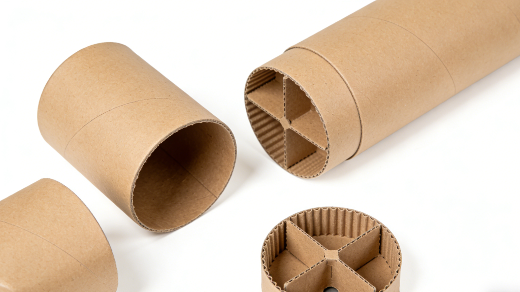 recyclable paper tube packaging structure with paper insert