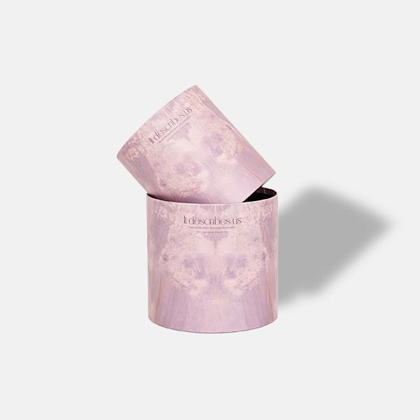 2 Custom Purple Paper Tube Packaging with Lid