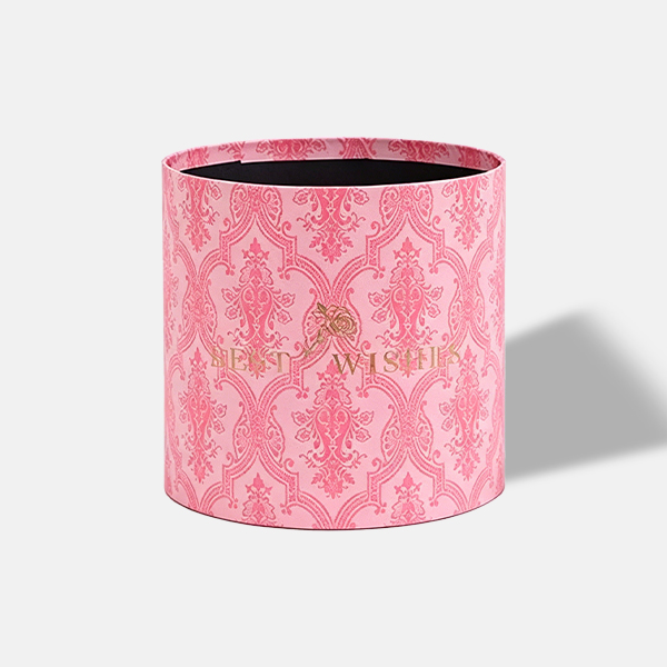 Custom Pink Patterned Paper Tube Packaging for Gifts