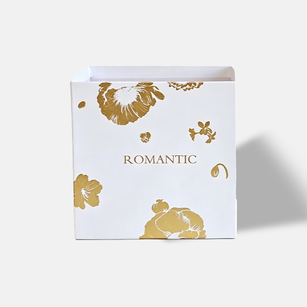 Luxury Custom Paper Tube Packaging with Gold Foil Floral Design