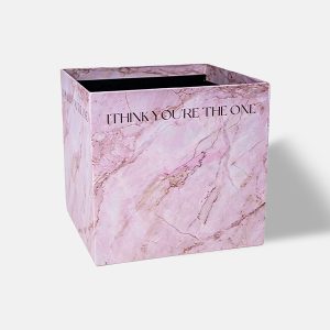 Custom Pink Marble Rigid Packaging Box