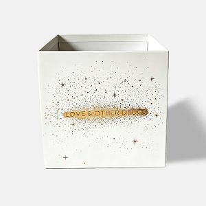 Trendy Custom Paper Tube with Gold Glitter Accent