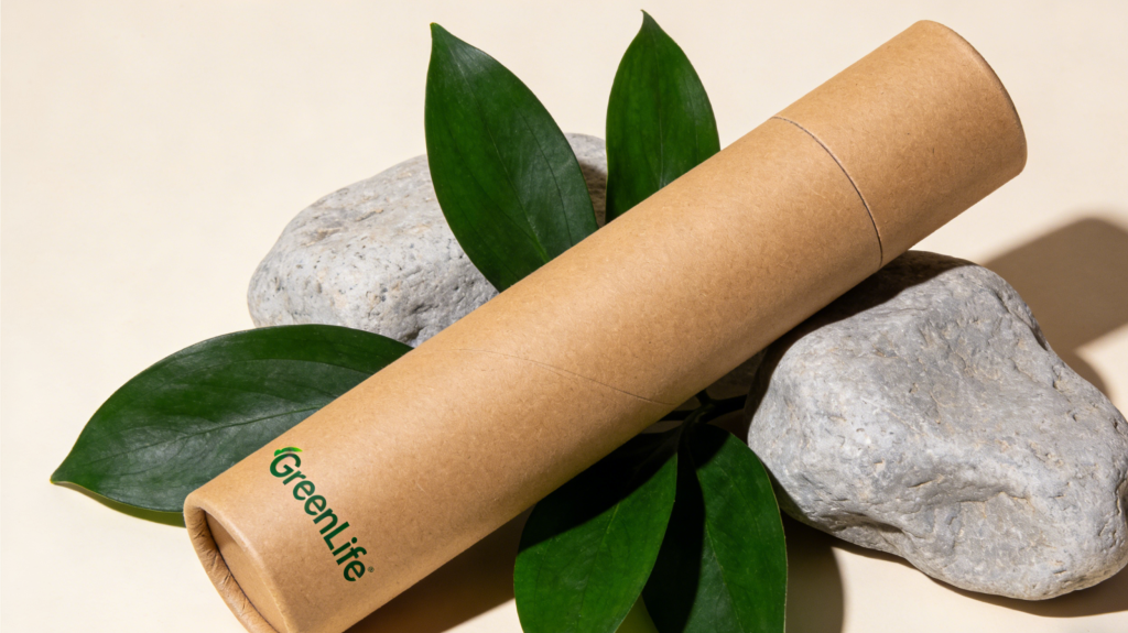 kraft paper tube packaging with eco friendly minimalist design