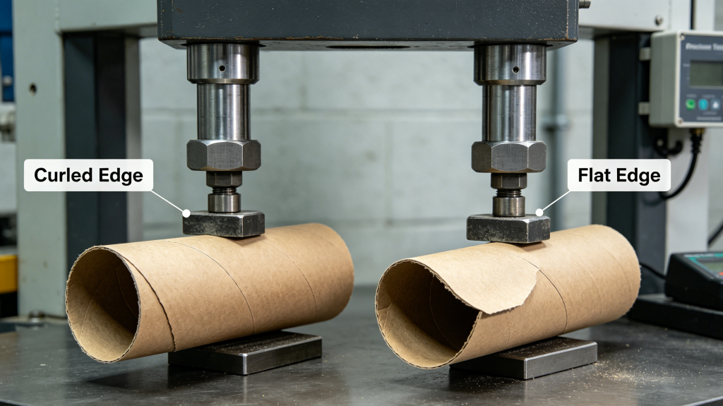 Rolled edge paper tube with premium finish