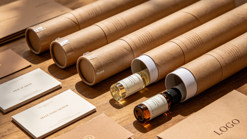 Paper tube packaging used for subscription box products