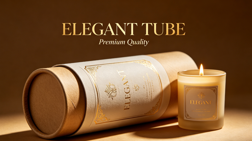 Rolled edge paper tube with premium finish