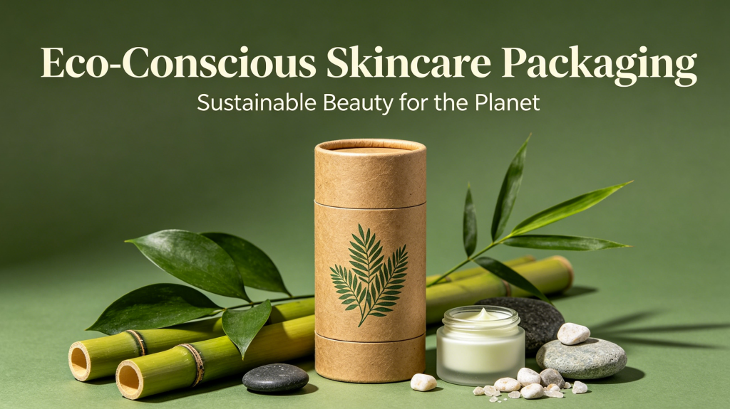 Eco-friendly paper tube packaging for organic skincare products
