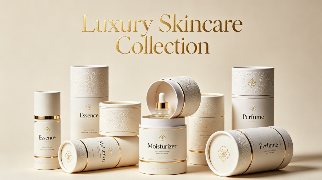 Custom cosmetic paper tube packaging for skincare brands