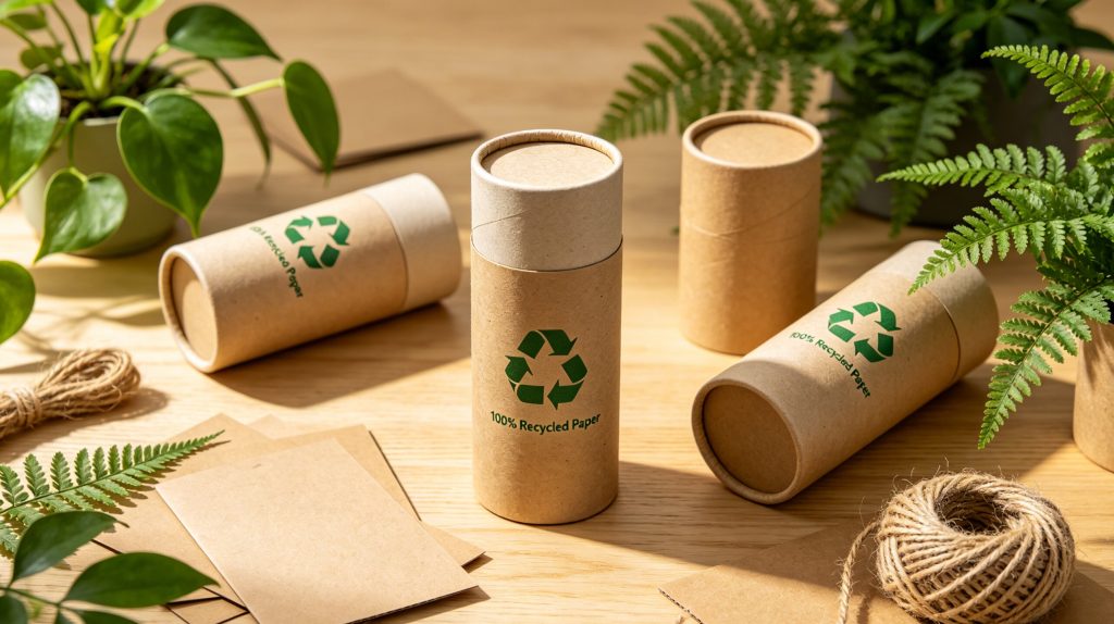 Eco-friendly paper tube packaging for luxury candles