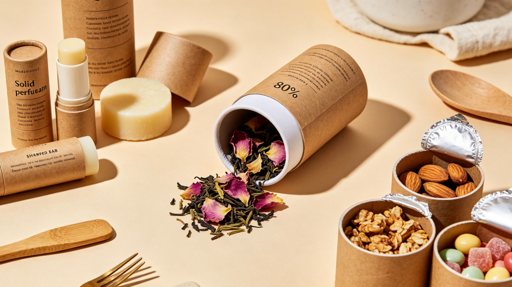 Kraft paper tubes used for cosmetics and dry food packaging