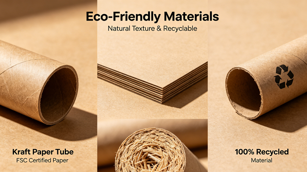 Eco-friendly custom paper tube packaging made from recyclable materials